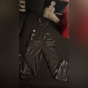 Faux leather style jumper